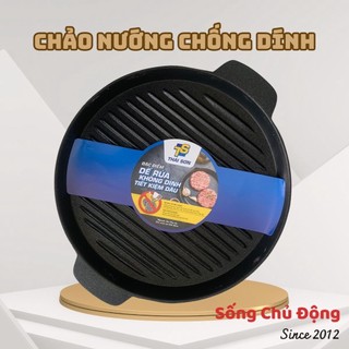 Chảo gang đen chống dính, chảo nướng xuất khẩu, chuyên nướng thức ăn trên bếp cồn, bếp hồng ngoại, bếp ga
