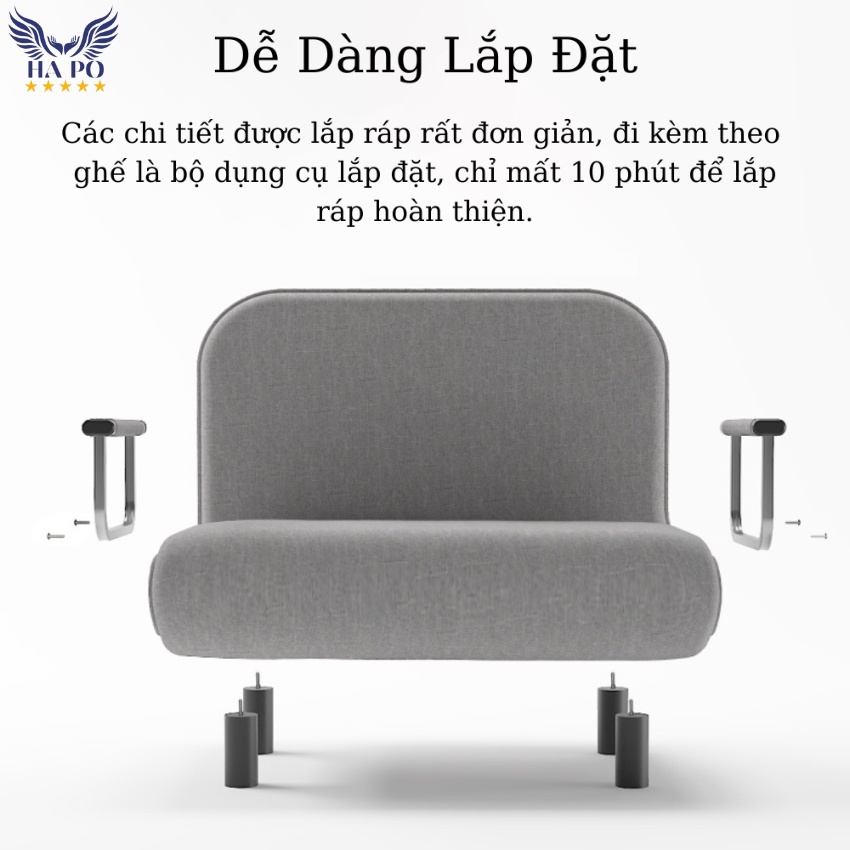 Sofa Giường HP66 Đa Năng Gấp Gọn, Sofa Bed Thông Minh 2 Trong 1 Giúp Tiết Kiệm Không Gian Chính Hãng Hapo | BigBuy360 - bigbuy360.vn