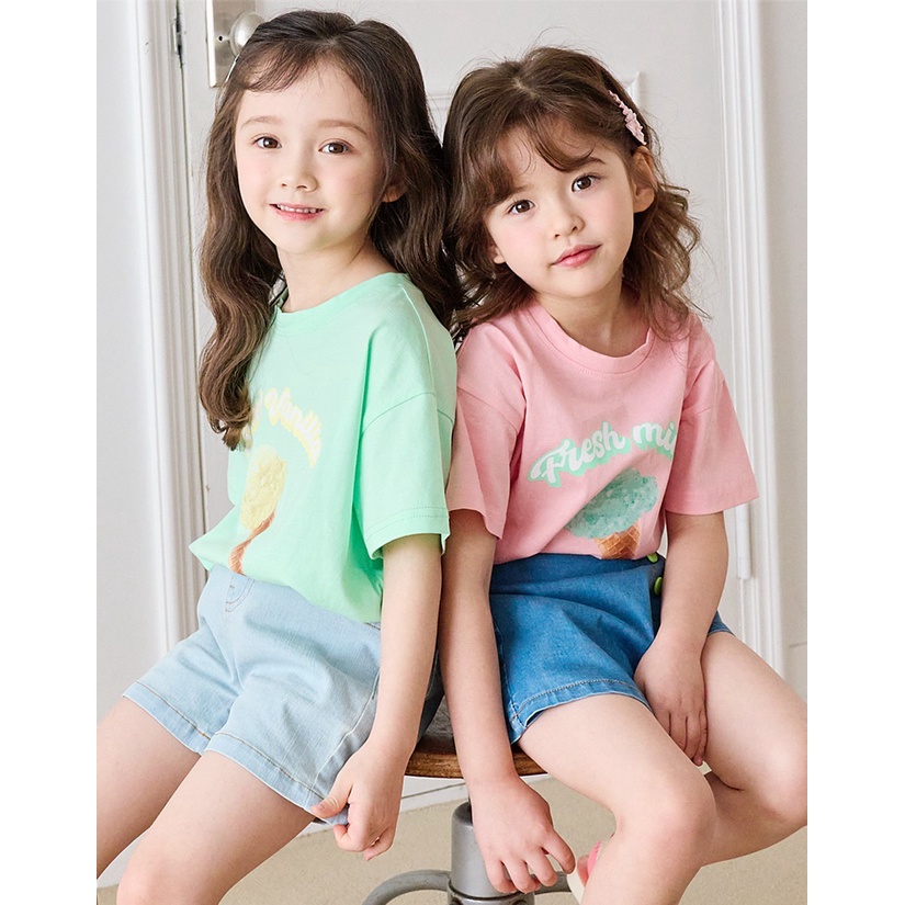 Áo phông hè Bebezoo hình kem cho bé gái BEC2TS105