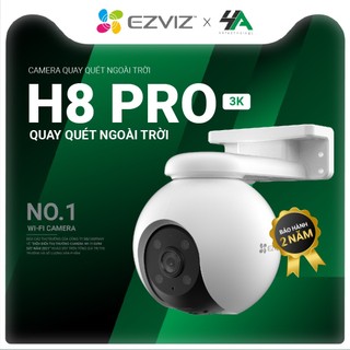 Camera wifi ngoài trời Ezviz, xoay 360 độ, đàm thoại 2 chiều, màu ban đêm, H8 PRO 5MP 3MP