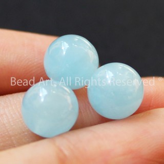 [1 Hạt] Aqua Màu Xanh Biển 8mm, Thuỷ, Mộc, Phối Vòng Tay Phong Thuỷ (AA), Chuỗi Hạt S31 - Bead Art