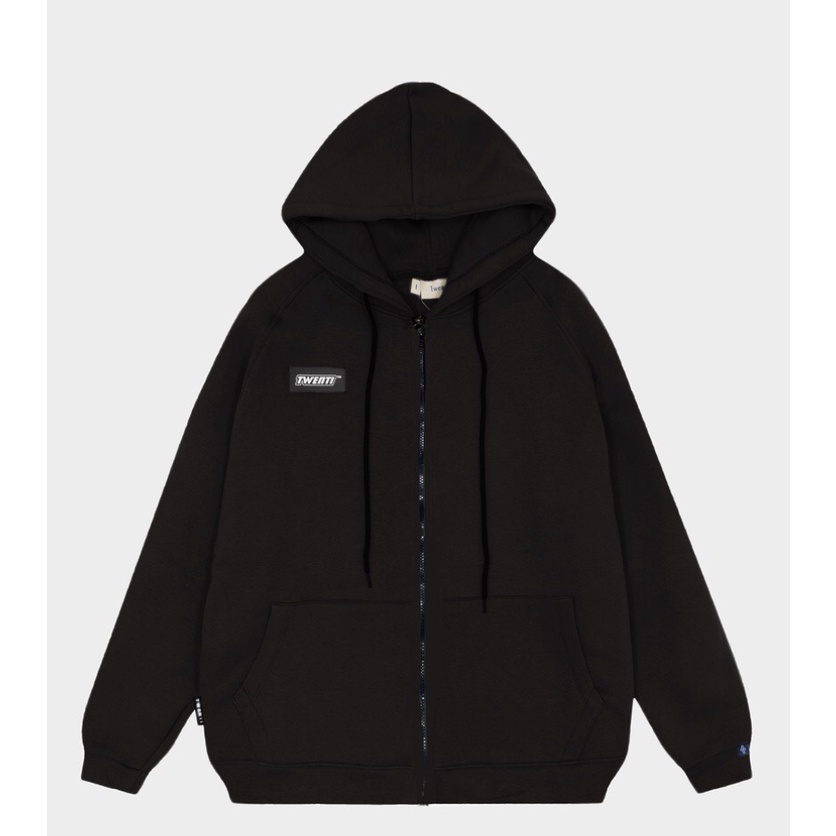 Áo Hoodie Zip TWENTI Tag Mác Thời Trang Mũ Trùm Form Unisex Chất Vải Nỉ Cao Cấp size M