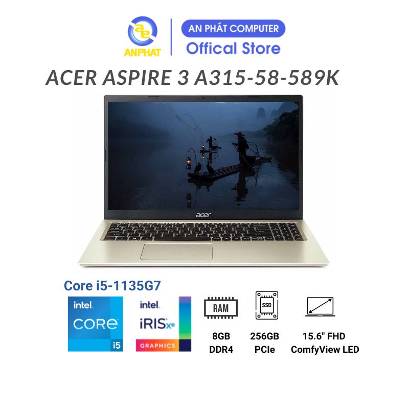 Laptop Acer Aspire 3 A315-58-589K (Core i5-1135G7 | 8GB | 256GB| 15.6 inch FHD)