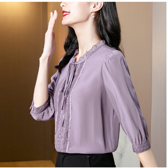 Áo Sơ Mi Lụa Công Sở Thanh Lịch SM36 - Hàng Quảng Châu Cao Cấp