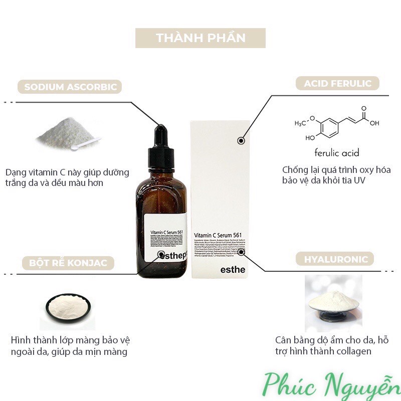 [Hàng Chính Hãng] Tinh Chất Serum Dưỡng Trắng Da Vitamin C 561 Esthemax - Hàn Quốc
