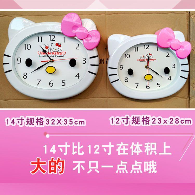 Đồng Hồ Treo Tường Họa Tiết Hello Kitty Dễ Thương