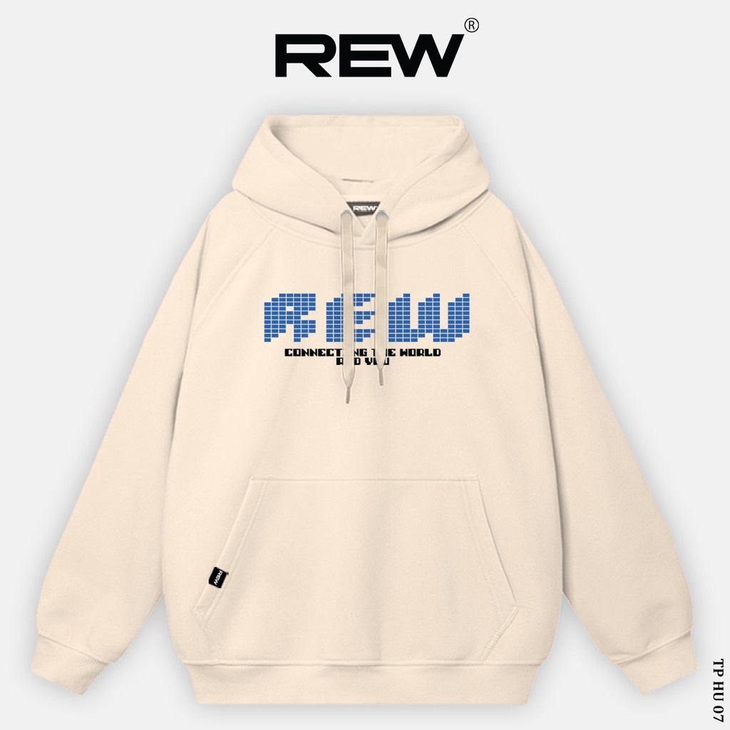 Áo hoodie REW local brand form rộng Unisex dành cho cả nam và nữ mẫu REW Connect HD07