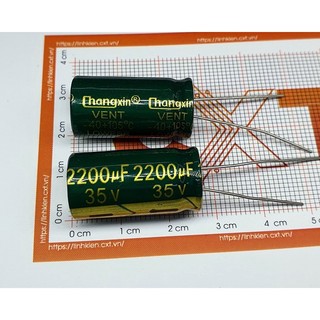 Tụ hóa 2200uf 35v 13x25mm p5mm tần số cao