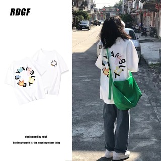 Áo thun RDGF cotton tay ngắn phong cách Mỹ thời trang mùa hè 2023 cho nữ