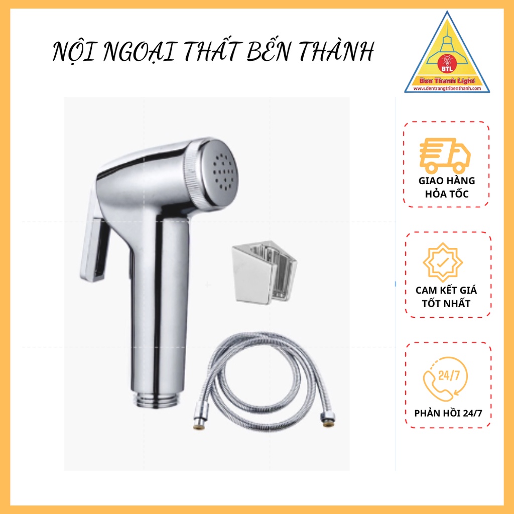 Bộ vòi xịt vệ sinh inox 304 cao cấp gồm vòi, dây xịt inox 304 và cài vòi xịt mã XSĐL01, VD420, SK 500, KP 543