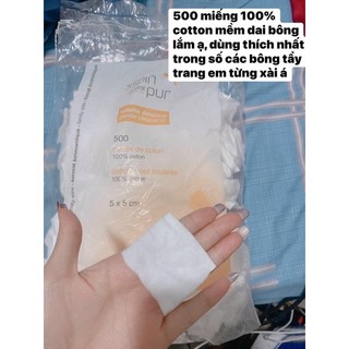 Bông tẩy trang Pháp Tetra 500 miếng