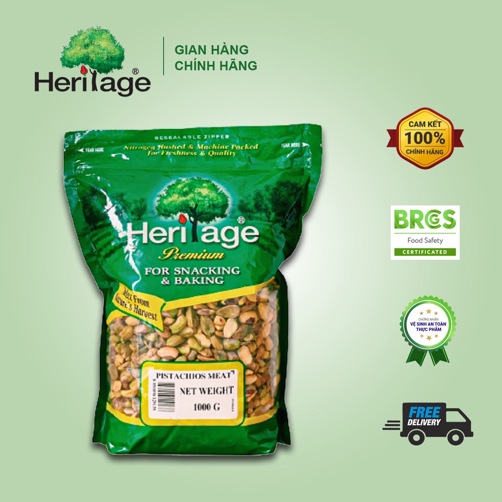 HẠT DẺ CƯỜI ĐÃ TÁCH VỎ HERITAGE THÁI LAN 1KG - PITASCHIO MEAT