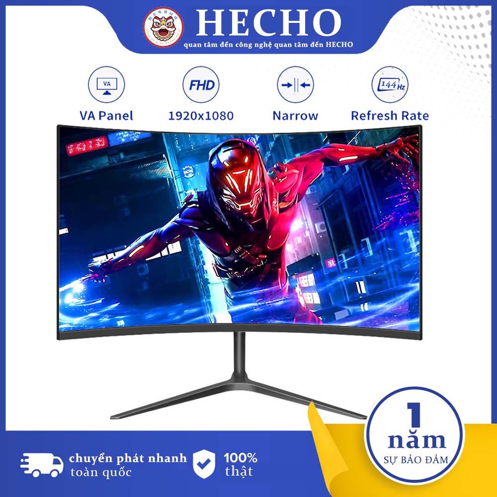 Hecho Màn hình máy tính 24 inch 144hz 27 bề mặt siêu mỏng có độ nét cao dùng chơi game,Màn hình HD LCD 1K 22inch IPS