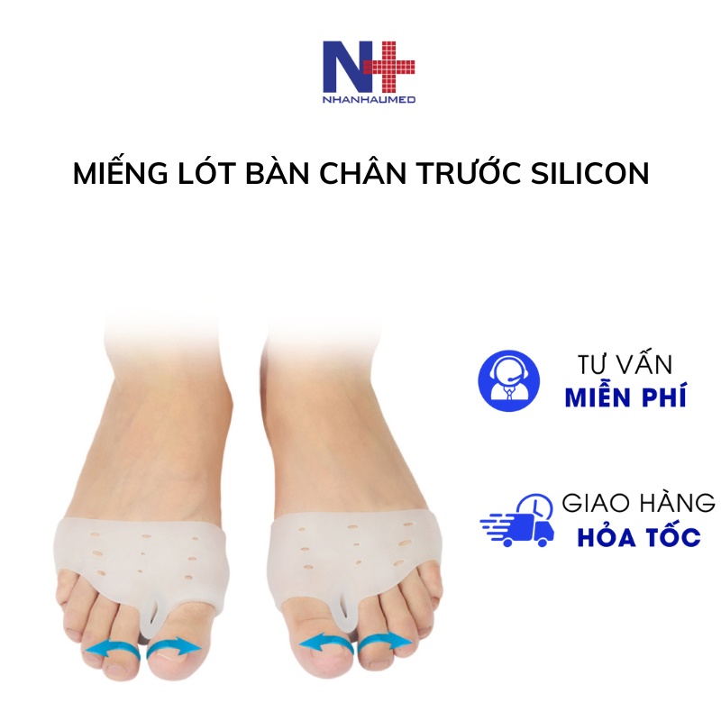 Miếng Lót Bàn Chân Trước Silicon Màu Trắng Giúp Giảm Đau Chân