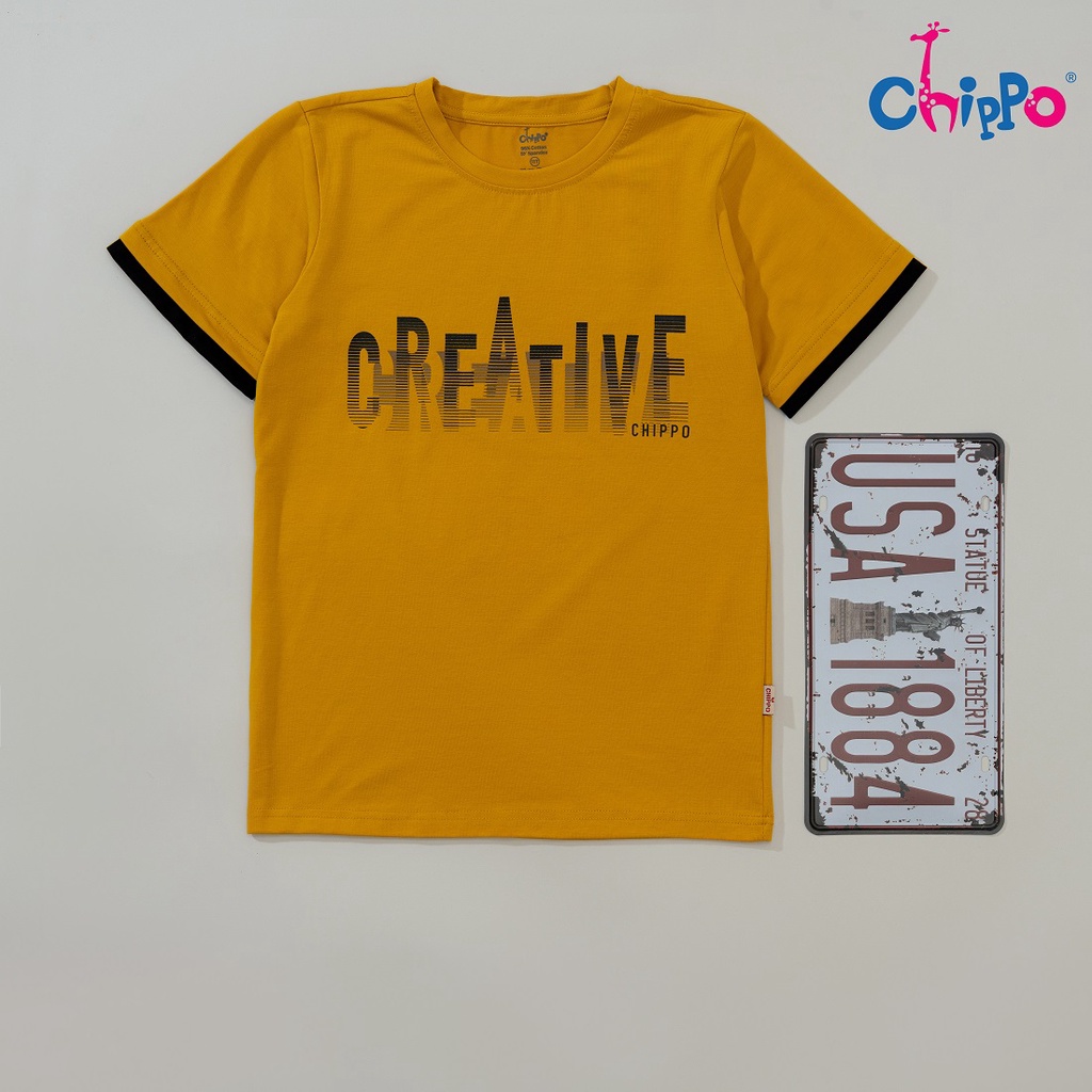 Áo phông cộc tay Chippo chất liệu 100% cho bé trai áo thun mùa hè cho bé trai 11-14 Tuổi