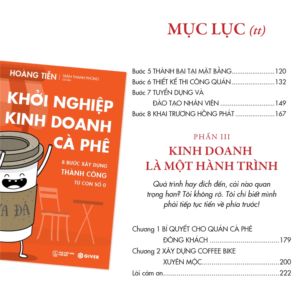 Sách - Khởi Nghiệp Kinh Doanh Cà Phê - 8 Bước Xây Dựng Thành Công Từ Con Số 0 - Bí Quyết Mở Quán Cafe Đông Khách