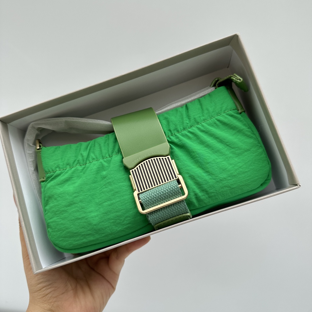 túi xách tay + túi đeo chéo nữ size 19cm x 3cm x 10cm ck6-70781728 full box màu xanh