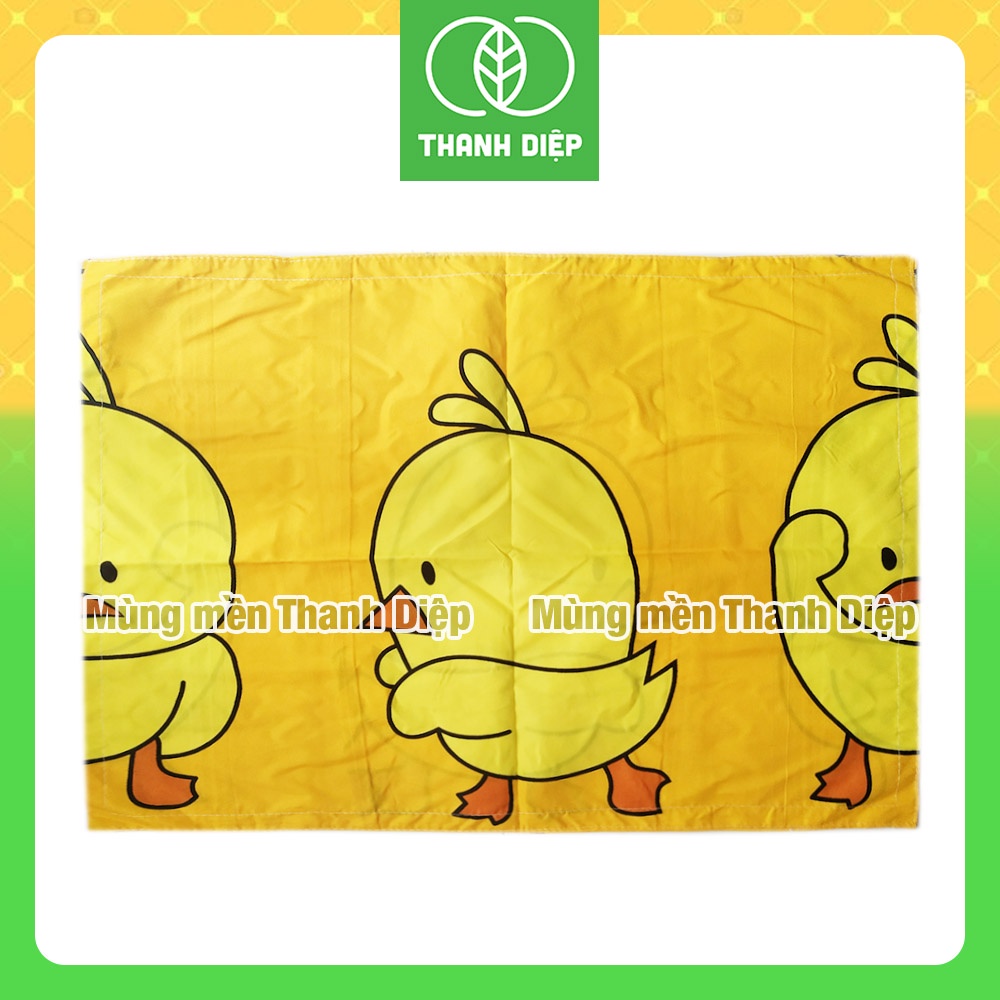 Áo gối cotton poly 30x50cm không khóa kéo cho bé - Mùng mền Thanh Diệp