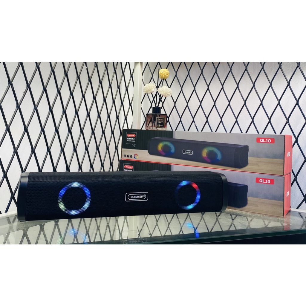Loa Bluetooth Quaker QL10 ⚡ CHÍNH HÃNG ⚡ Loa Bluetooth Quaker QL10 âm thanh cực đỉnh  - ngoại hình siêu đẹp