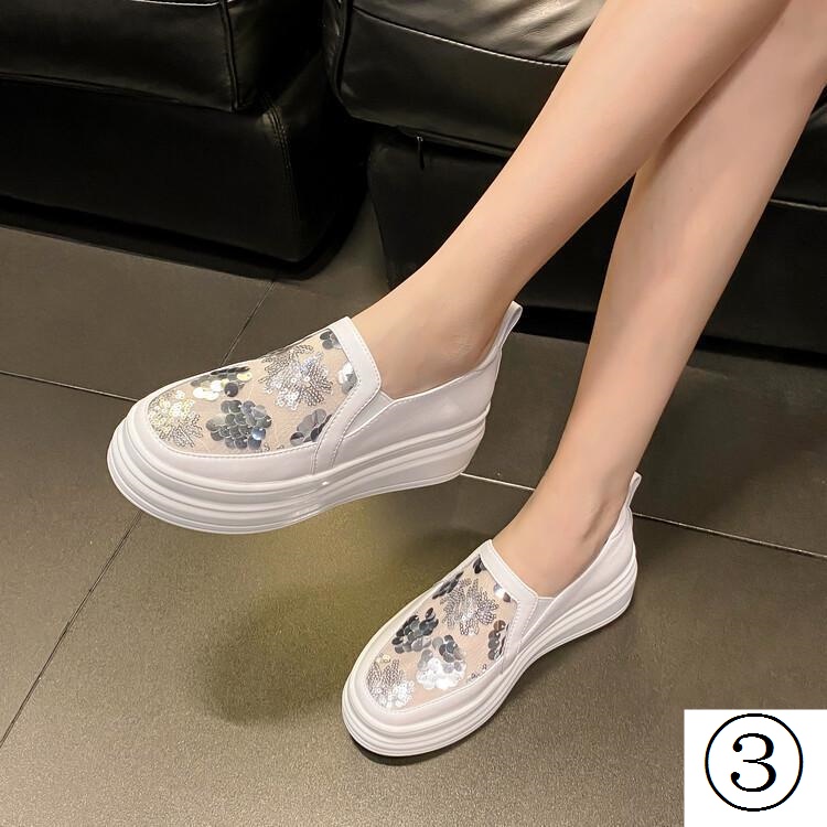 Giày Lười Da Đế Dày Phối Lưới Thoáng Khí Thời Trang 2023 Cho Nữ