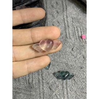 Đá Fluorite hình trái tim có cánh| CADA DECOR