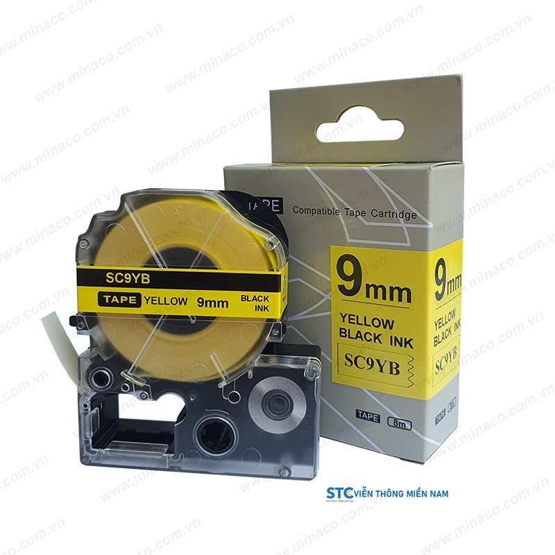 SC9YB ( SC9Y ) - Nhãn in cho máy Tepra SR-R170V / SR330 / SR530 / SR970 / SR5900P / SR-R7900P / Epson OK730