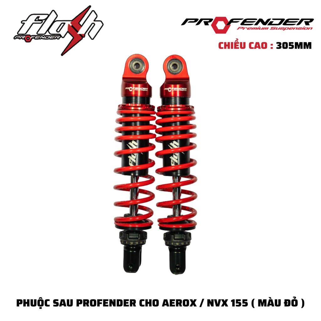 Phuộc ProFender Flash Series Cho NVX/AEROX (Không Bình Dầu)