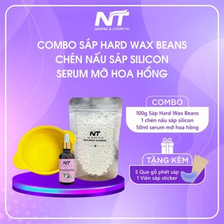 Combo Sáp Wax Lông Premier nhập khẩu, 50ml Mỡ Trăn, Bát Chén nấu sáp NT WAXING