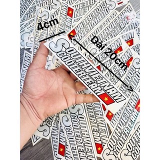 Tem decal South vietnam phản quan dán trang trí xe