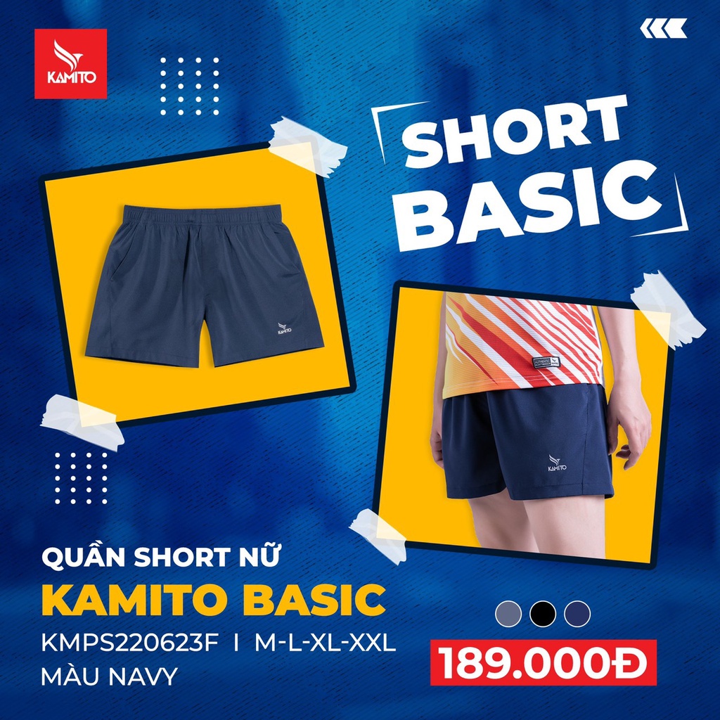 QUẦN SHORT THỂ THAO NỮ KAMITO BASIC [GIẢM 50%] - GIÁ GỐC 189K