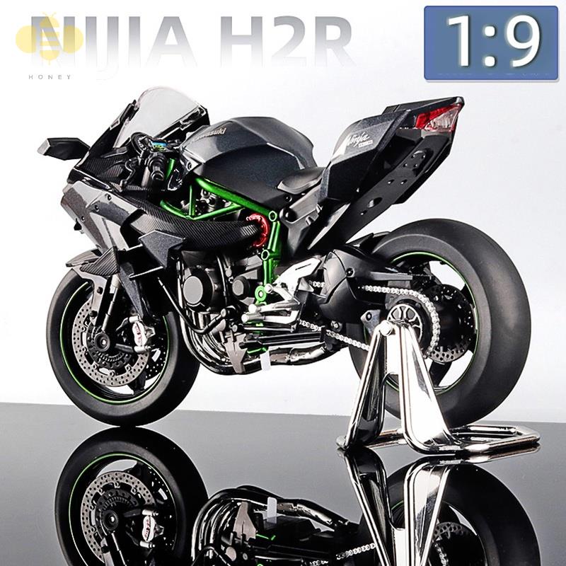 1:9 Xe Máy Quy Mô Lớn Kawasaki Ninja H2R Hợp Kim Diecast Mô Hình Xe Máy Xe Máy Có Âm Thanh & Ánh Sáng Sưu Tập Quà Tặng