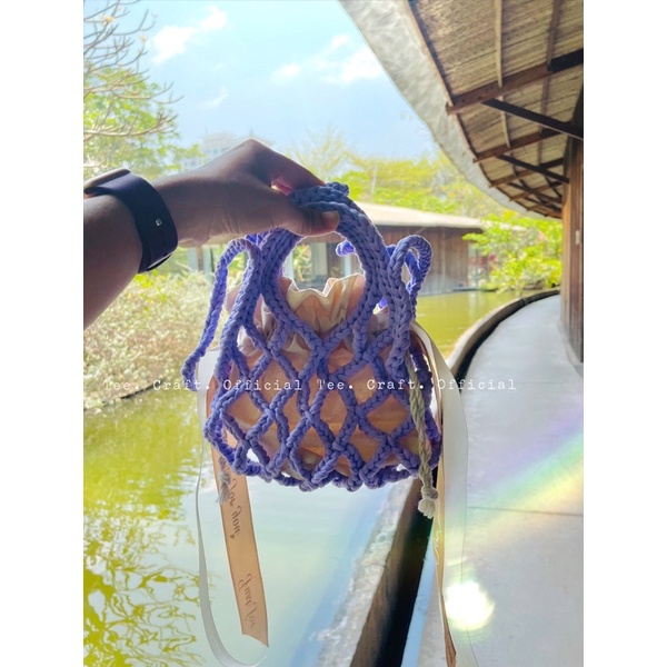 Túi đeo chéo lưới - Ollin bag crochet - Tote bag