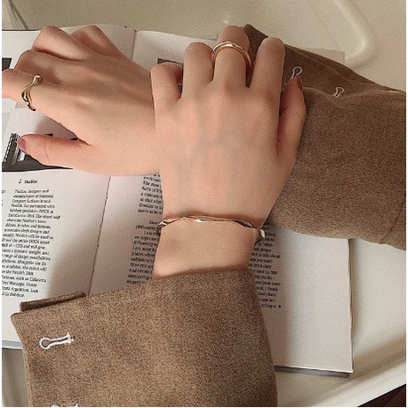 Vòng tay nam nữ đơn giản hai màu thanh lịch nhẹ nhàng công sở đi học