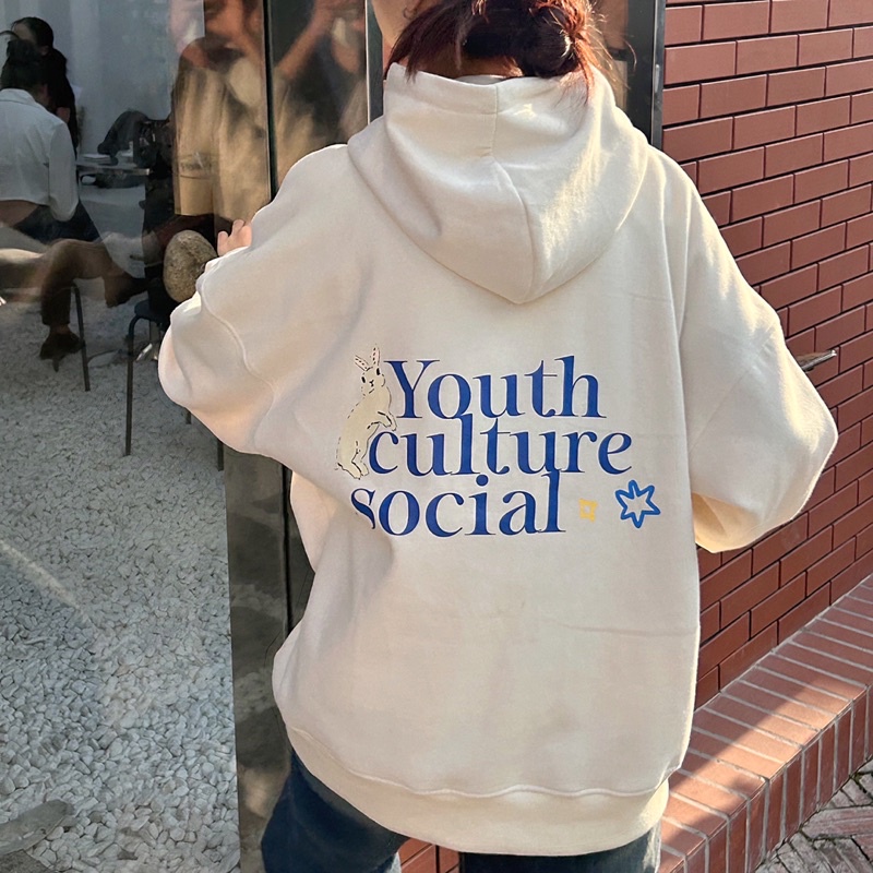 Áo khoác Nỉ Nam/Nữ màu kem NEWRB HOODIE ZIPPER-Beige