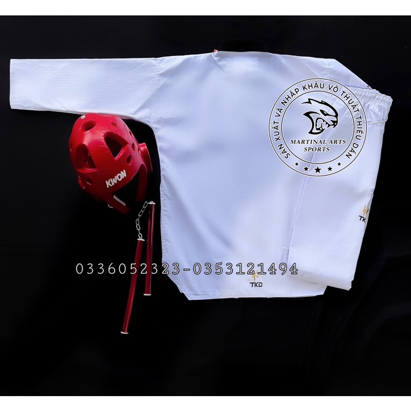 VÕ PHỤC K-TKD EXTRA VẢI SỌC TĂM