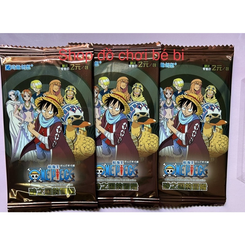 2 túi thẻ hình hải tặc /pokemom vàng