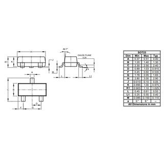 BAT54S Diode Schottky 0.2A 30V SOT-23 (10c)