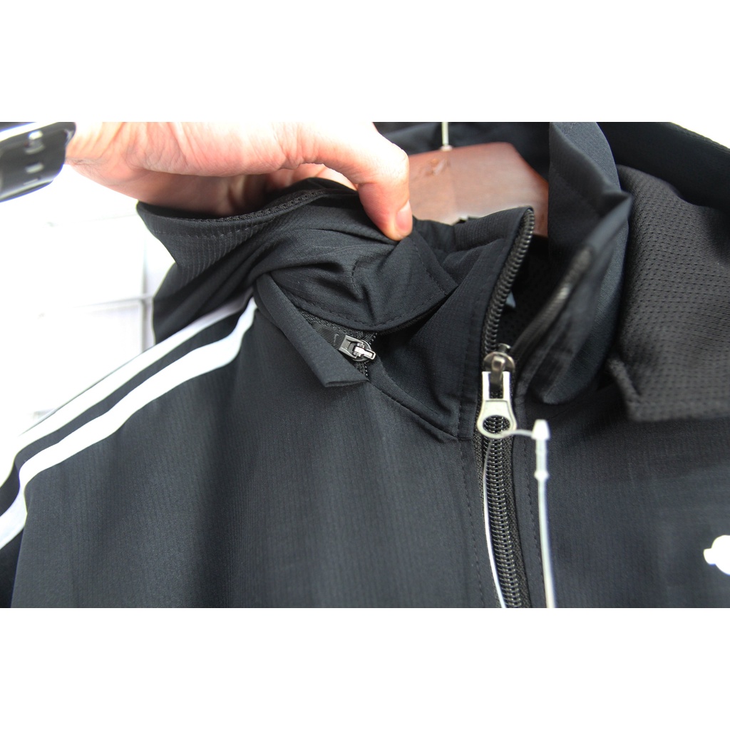 ÁO KHOÁC JACKET AC MILAN 2023 MÀU ĐEN MỚI NHẤT