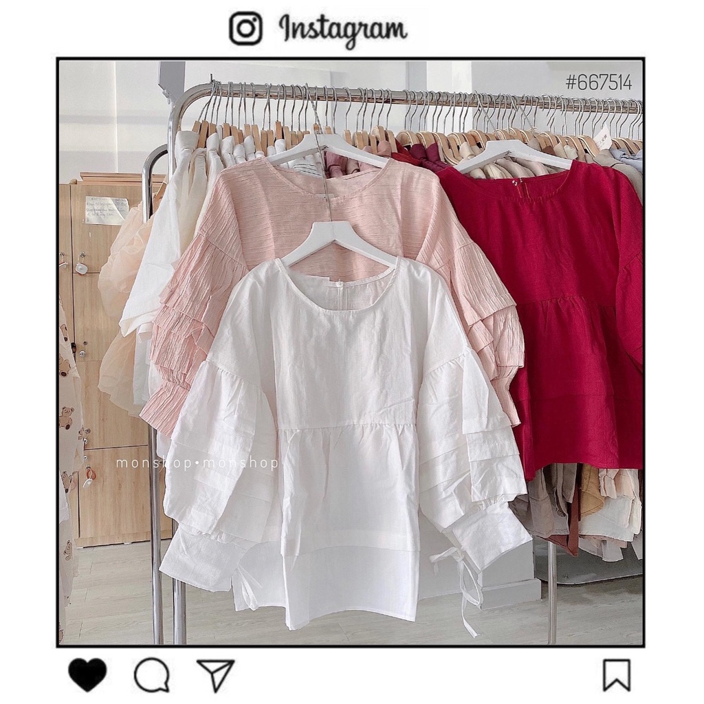 Áo babydoll trơn tay tầng 667514