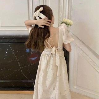 Đầm xòe hở lưng chất ren xinh xỉu thời trang Quảng Châu váy tiểu thư