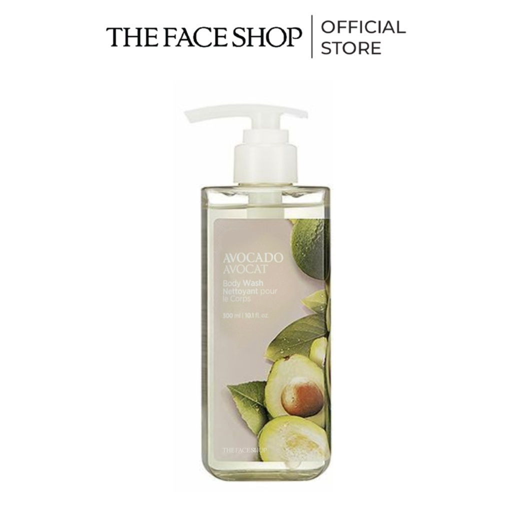 Combo 2 Gel tắm cung cấp ẩm TheFaceShop Avocado Body Wash 300mlx2