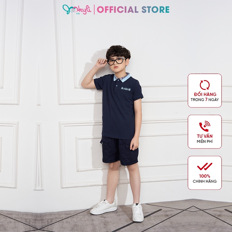 Áo Polo JOOKYLI cổ xanh bé trai 57B0621