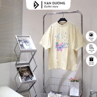 [HCM] Áo thun Nam/Nữ Unisex Balen.ciaga màu be hoạ tiết gấu dễ thương hot trend 2023
