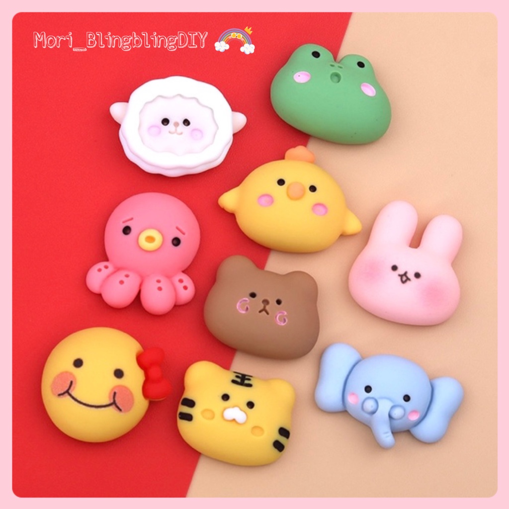 (C633) Phụ Kiện Charm Hình Đầu Động Vật Dễ Thương [Không Nút Gắn]