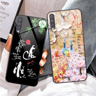 Ốp lưng kính samsung a30s / a50/ a50s / a70 in hình 3d nhẫn-lộc-hoa sen-cha mẹ