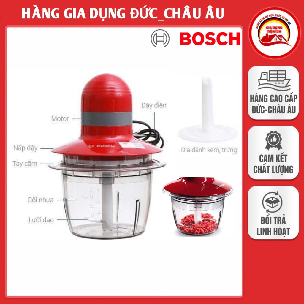 Máy xay thịt Bosch Mmr08r2 400W, lưỡi xay thép bền đẹp sắc bén - hàng Đức