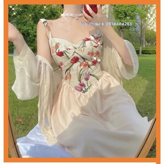 [Sẵn Hàng]♥️Đầm,Váy Hoa Retro Mimo Dk(ảnh thật)Size M,L