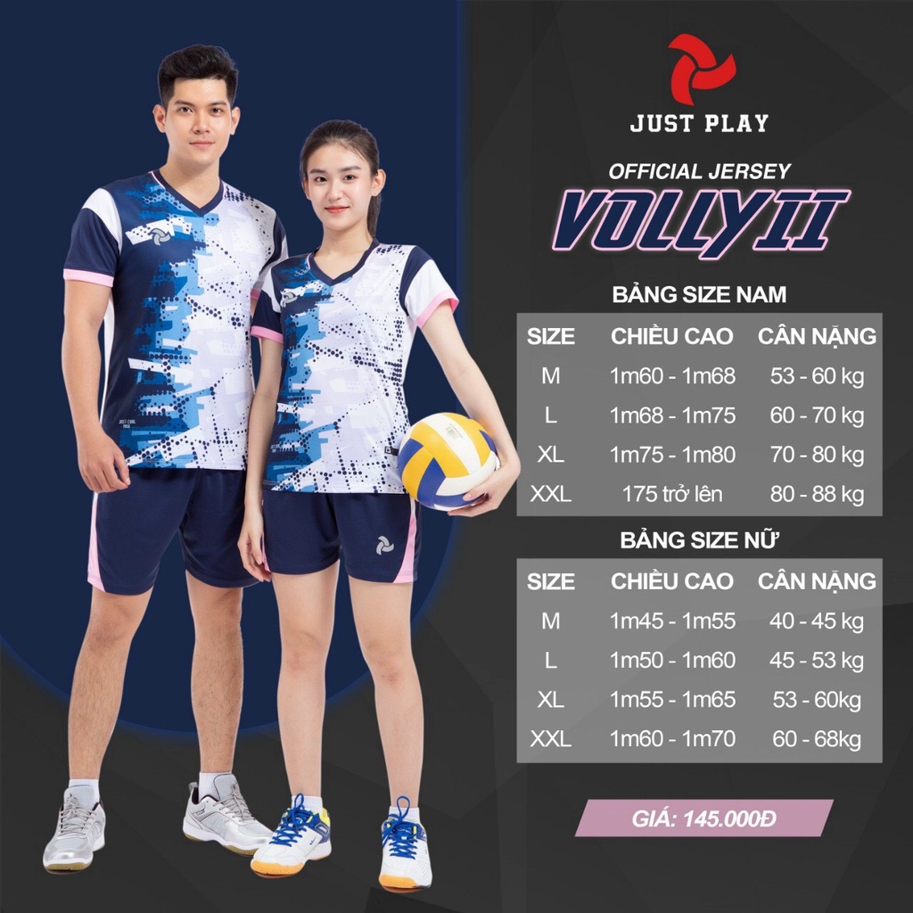 Bộ Quần Áo Bóng Chuyền Justplay Volly 2 - Mềm Mại - Thoáng Khí