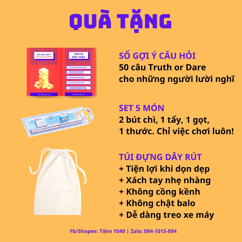 JENGA TRUTH OR DARE - Rút gỗ phiên bản Thách hay Thật cực vui