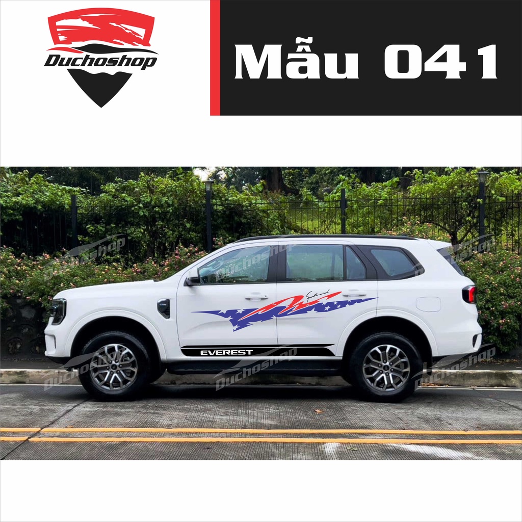 Tem dán hông xe ford everest ms04